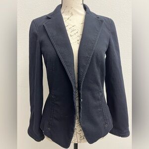 Armani Exchange Navy Blue Textured Blazer